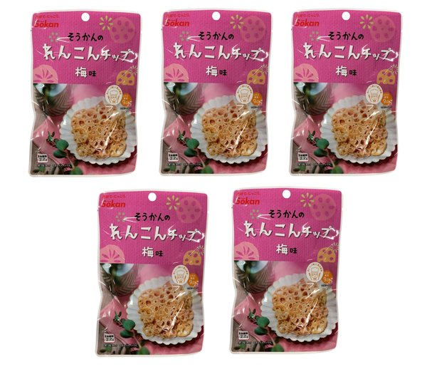 乐天商城 - 壮関 梅れんこんチップ 18g x5袋