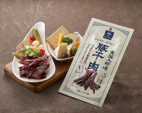 山野井 食仙人珍味 豚干肉(豚の干肉) 25g MYNステッカー ポークジャーキー おつまみ 珍味 (5袋入り, 和風甘たれ醤油風味) zozo-10089976 zo- サンプル画像2
