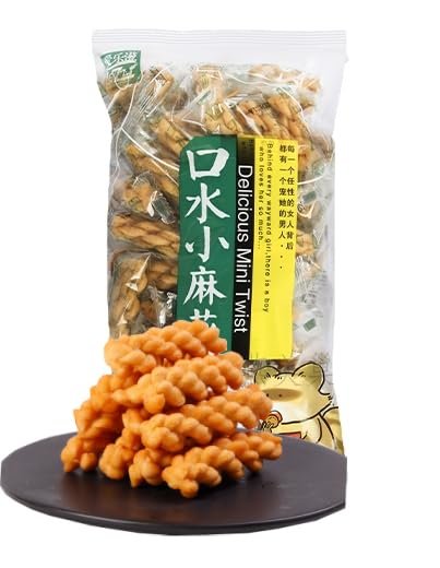 Rakuten - 選べる 愛楽滋口水小麻花 蜂蜜味 ハチミツ味 芝麻味 ゴマ味 まあふぁ 油で揚げる食品 中華菓子 (滋口水小麻花芝麻味 400g, 1点)