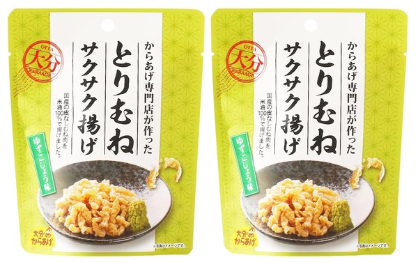 乐天商城 - 大分からあげ とりむねサクサク揚げ ゆずこしょう味 30gx2袋 おつまみ おやつ スナック 九州産柚子使用 つえエーピー