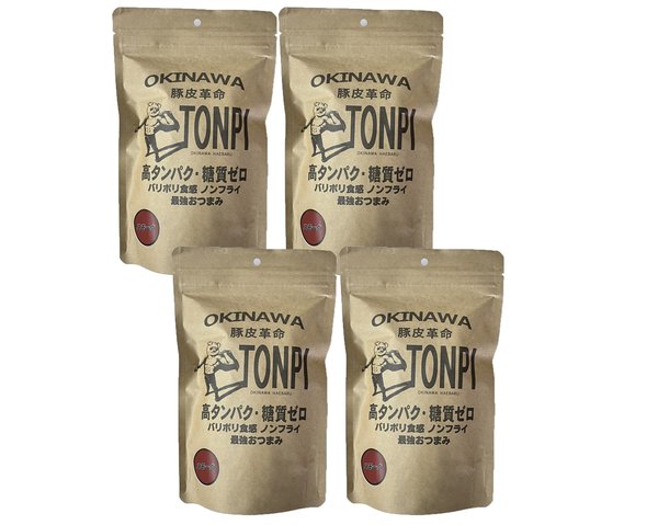 お菓子 おつまみ 『 TONPI (トンピ) 旨塩/スパイシー/スモーク 』から選べる4袋セット (スモーク 4袋) ノンフライ 糖質ゼロ zozo-10089584 zo- パッケージ画像