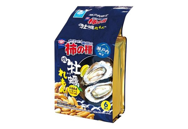 瀬戸内 亀田の柿の種 焼牡蠣レモン味 6袋入 広島県産レモン お土産 広島