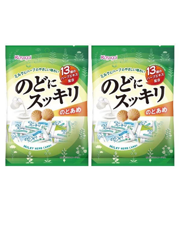 春日井製菓 のどにスッキリミルクとハーブのやさしい味わい のどにスッキリのどあめ（2袋）おまけ付【在庫あり】