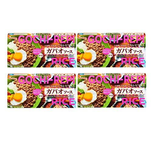 ごちレピライス<ガパオソース>中辛(4個セット)おまけ付き【在庫あり】