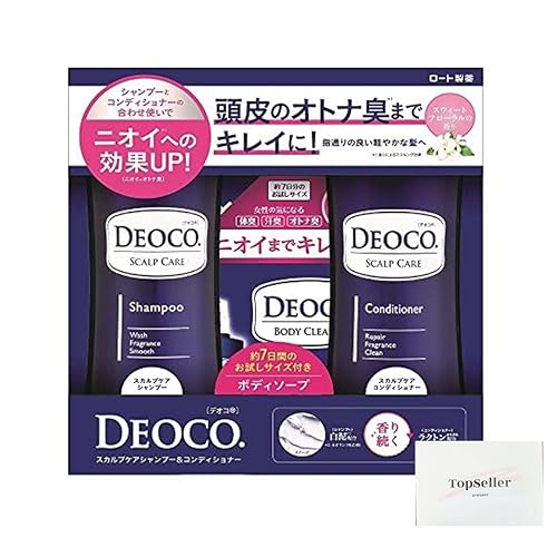 デオコ スカルプケアシャンプー&コンディショナーペアパック企画品(350ml+350ml+50ml) Topsellerオリジナルポケットティッシュ付き【在庫あり】