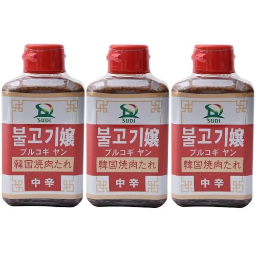 3本 ブルコギヤン 中辛 400g サンダイナー食品 韓国風調味料 肉料理用ソース お肉の味付け タレ 肉にからむ 上質な九州味噌 甘い九州醤油 新鮮な玉ねぎ にんにく りんご 生姜 深みのある味わい 絶品韓国風焼肉 豚肉 鶏肉 牛肉 海