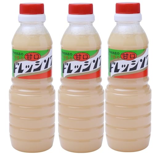 3本戸村本店の手作りドレッシング 甘口 360ml 戸村フーズ スッキリさわやか にんにく 醸造酢 あっさり かけるだけ ハニーマスタード 野菜 サラダ マリネ パスタ いつもの食卓に辛味 手作り 時短 アレンジ