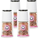 4個シェフスパイス ピンク岩石セラミックミル付 ソルトカンパニー 粒サイズ調節機能付き セラミック製 カリフォルニア フレーバー クッキング 食卓 デザイン おしゃれ 耐久性 食品加工 キッチン おまけ付(シール)