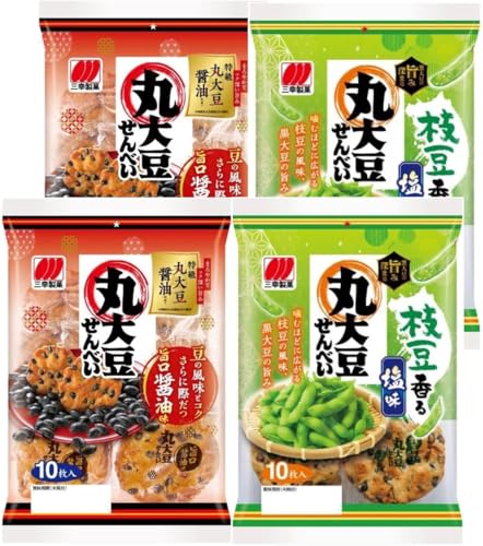 2セット/2種丸大豆せんべい (旨口醤油味 10枚入り / 枝豆香る塩味 10枚入り) 三幸製菓 スナック おやつ 豊かな味わい 健康志向 香ばしさ 本格派の黒大豆入り 堅焼せんべい ほんのり甘い旨口醤油 黒大豆 風味 食感 おまけ付(シ 2セット/2種丸大豆せんべい (旨口醤油味 10枚入り / 枝豆香る塩味 10枚入り) 三幸製菓 スナック おやつ 豊かな味わい 健康志向 香ばしさ 本格派の黒大豆入り 堅焼せんべい ほんのり甘い旨口醤油 黒大豆 風味 食感 おまけ付(シ