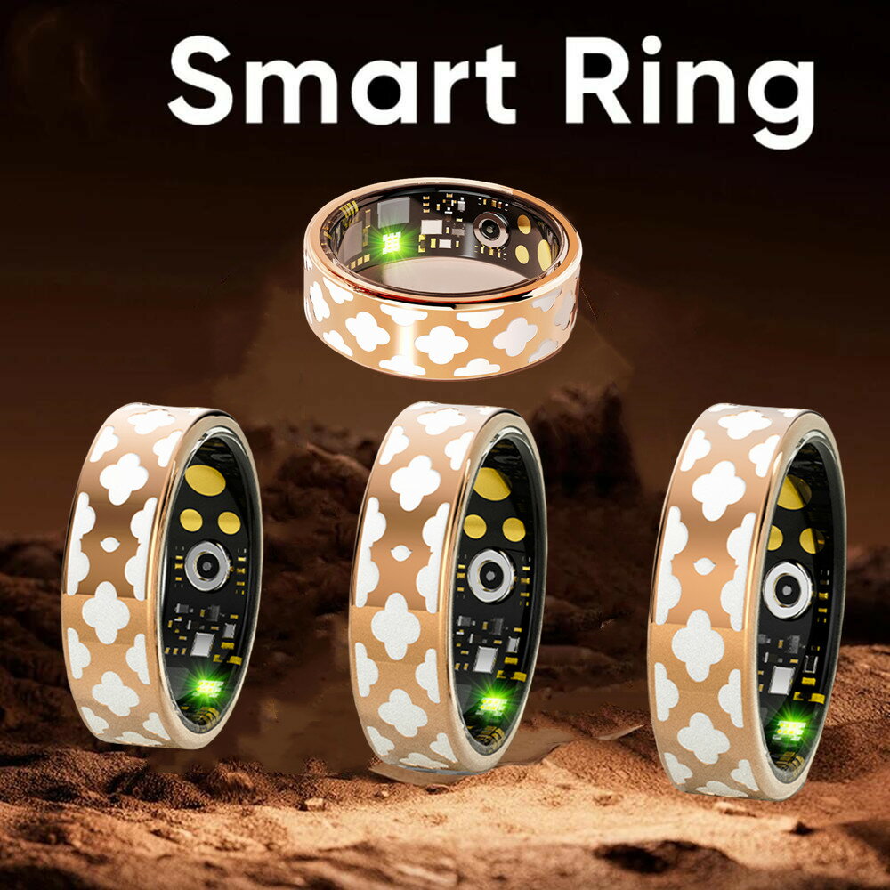 \衝撃クーポン/【指にはめるだけで管理】 スマートリング 活動量計 睡眠記録 運動記録 血中酸素 IP68防水 スマート指輪 USB磁気充電 スマートウォッチ ...