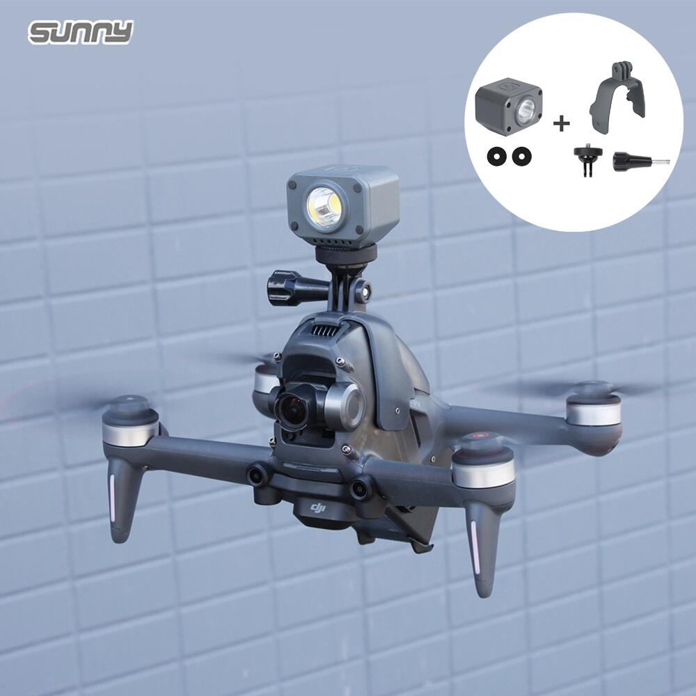 スポーツカメラホルダーナイトライトブラケットナビゲーションスポットランプ DJI FPV 用 ACTION 2/POCKET 2/GoPro 10/Insta3...