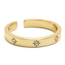 【スーパーSALE 10%OFF 3,300円→2,970円 】シルバー925 レディースリング ストーン 星 スター ゴールド 18K GP S925 指輪 ...
