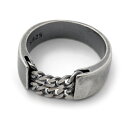 シルバー925 レディースリング 喜平チェーン アンティーク調 アンティークシルバー silver 銀色 燻加工 指輪 SILVER925 金属アレルギー対応(4)