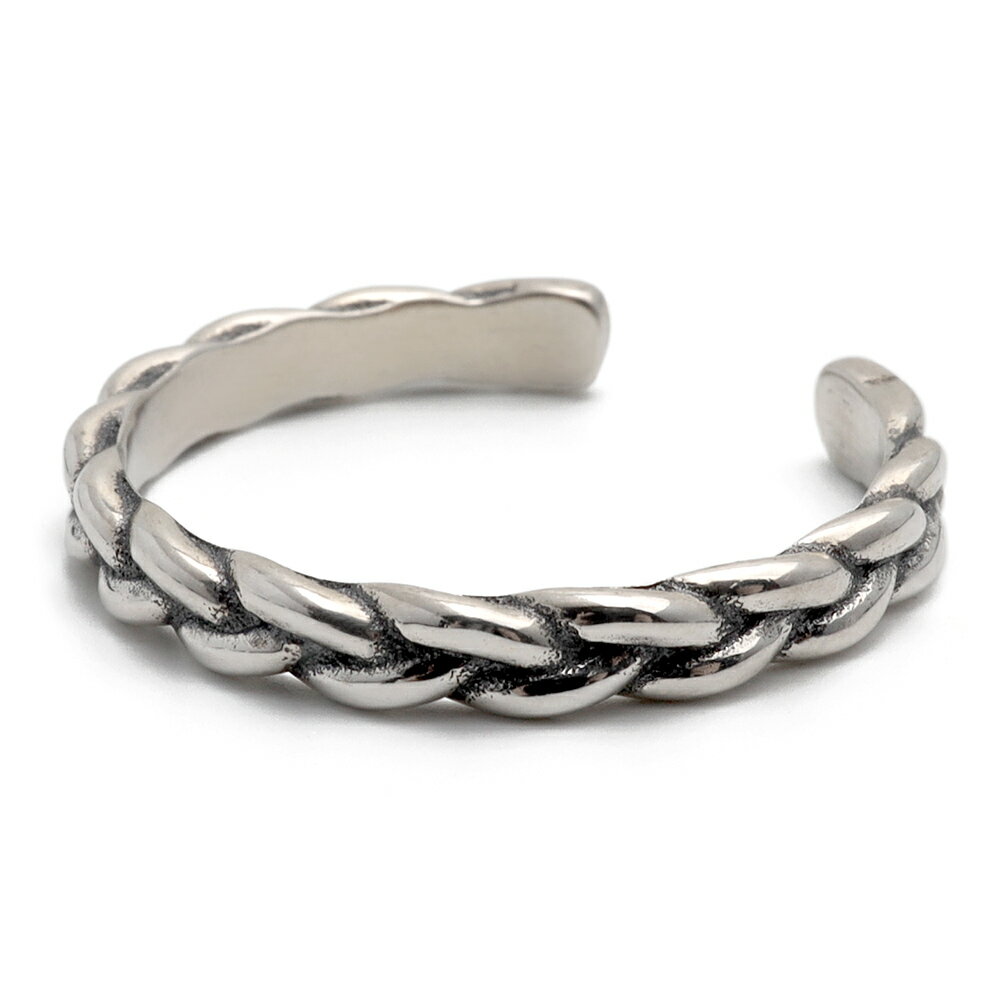 リング レディース シルバー925 S925 細身 華奢 編み込み メッシュ シルバー silver 銀色 指輪 レディースリング フリーサイズ オープンリング 金属アレルギー対応