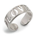 【スーパーSALE 10%OFF 3,300円→2,970円 】リング レディース シルバー925 フリーサイズ オープンリング メッセージリング LOVE 英...
