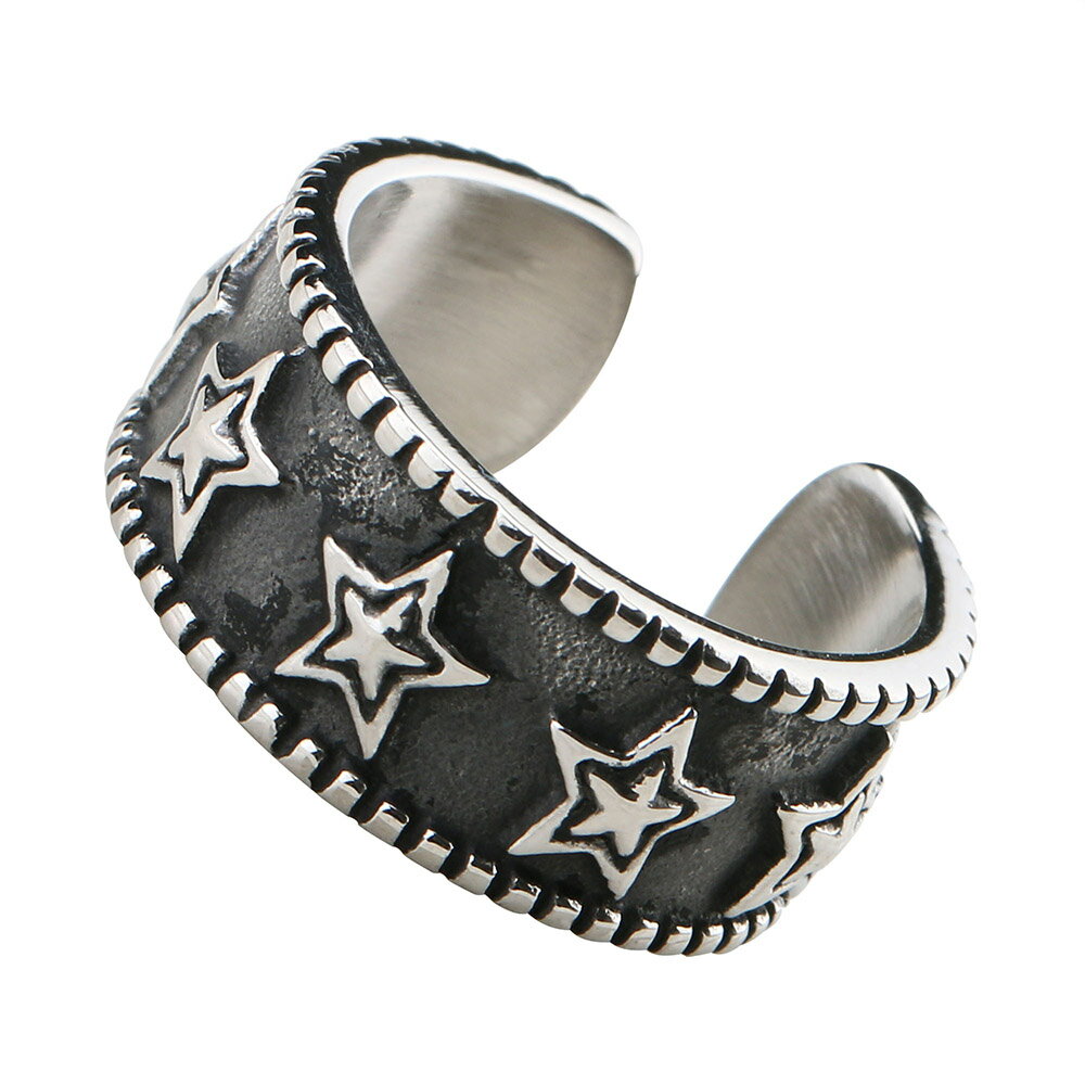 ステンレス素材 スターリング 星 指輪 五芒星 リング ネイティブ リング レディース メンズ アンティーク調