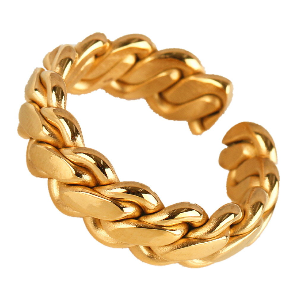 Rakuten - ステンレス 編込み リング レデース シンプル リング お洒落 流行り 人気アクセサリー