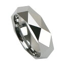 タングステン ダイヤモンドカット 幅5.5mm シルバー silver 銀色 リング 高耐久 頑丈 金属アレルギー対応 専用BOX付属