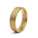 タングステン リング メンズ 指輪 ゴールド 18K IP つや消し シンプル 平打ち つけっぱなしOK 専用BOX オリジナル 父の日(4)