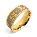 ステンレス ドラゴンリング ゴールドリング 18K GP gold シンプルリング 龍リング 竜 辰 メンズ 指輪 男性 金属アレルギー対応 父の日