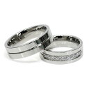 \スーパーSALE 10%OFF 4,950円→4,455円 /ステンレス ペア リング CZ キュービックジルコニア 爪留め メンズ レディース 平打ち si...