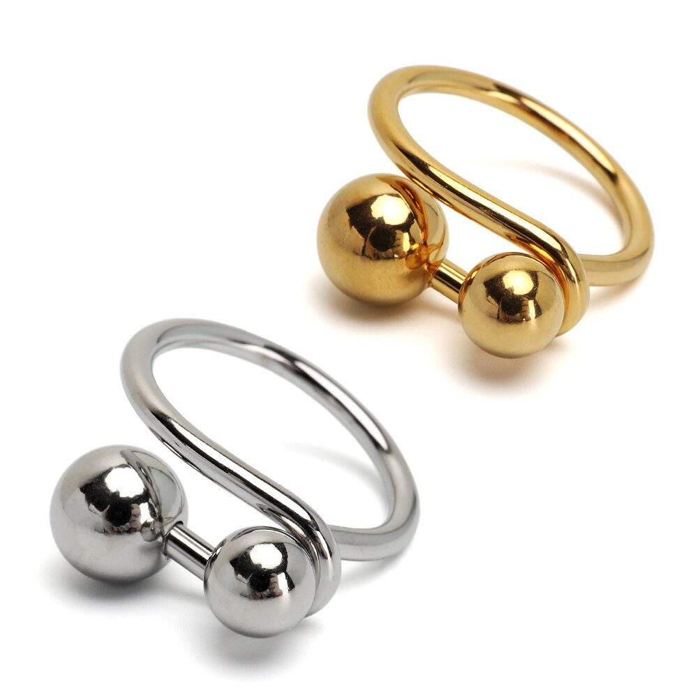 Rakuten - ボールリング 不規則リング ボールリング 球体 指輪 ゴールド 18K GP シルバー ステンレス 金属アレルギー対応