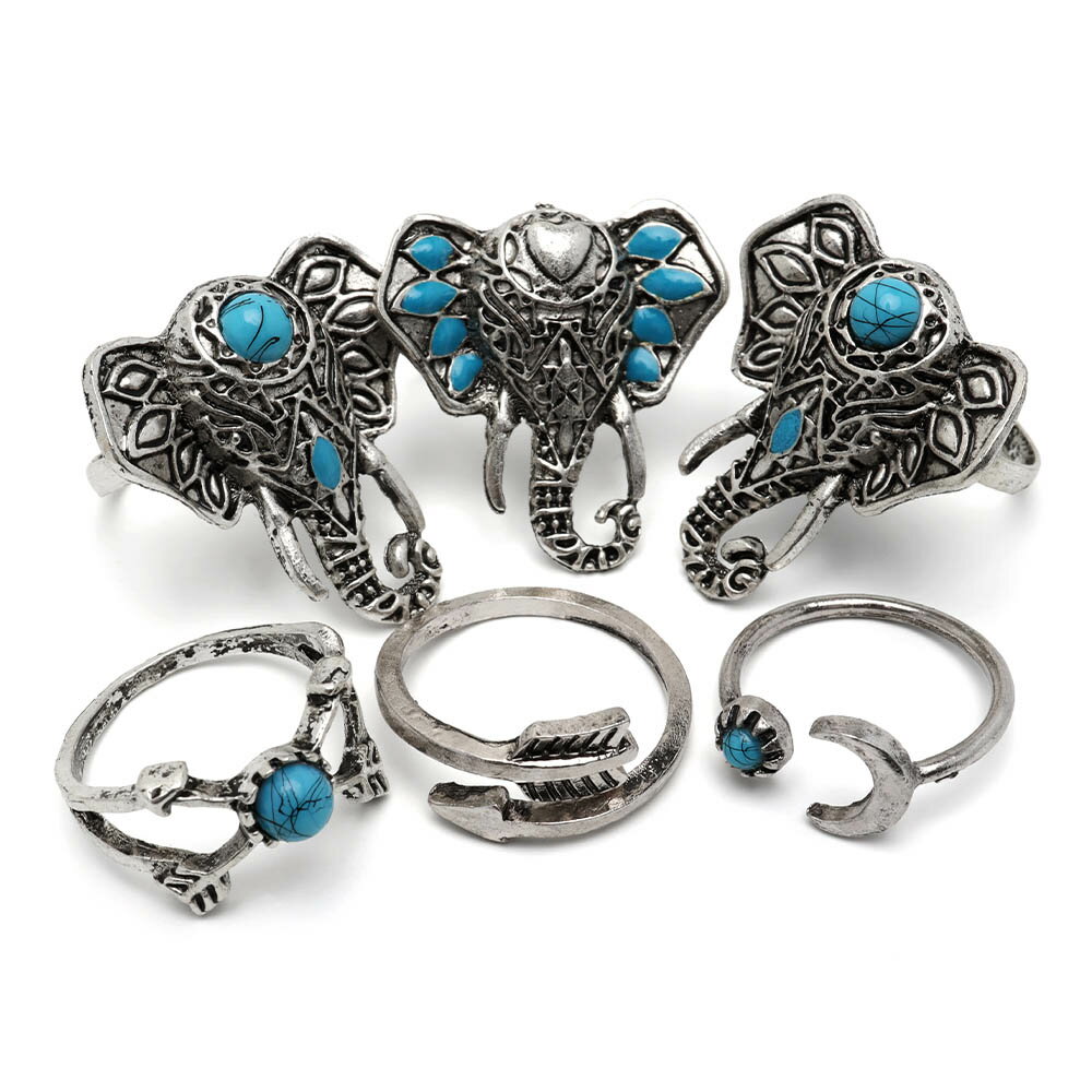 【スーパーSALE 10%OFF 1,320円→1,188円 /【コスパ最強 プチプラセット】 9点セット リング 指輪 セットリング インディアンリング ター...