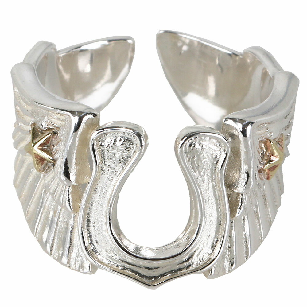 【新年SALE 10%OFF 7,898円→7,108円 】シルバー925 フェザーリング 925 スター 馬蹄リング 羽根 白銀の輝き シルバーアクセサリー 人気