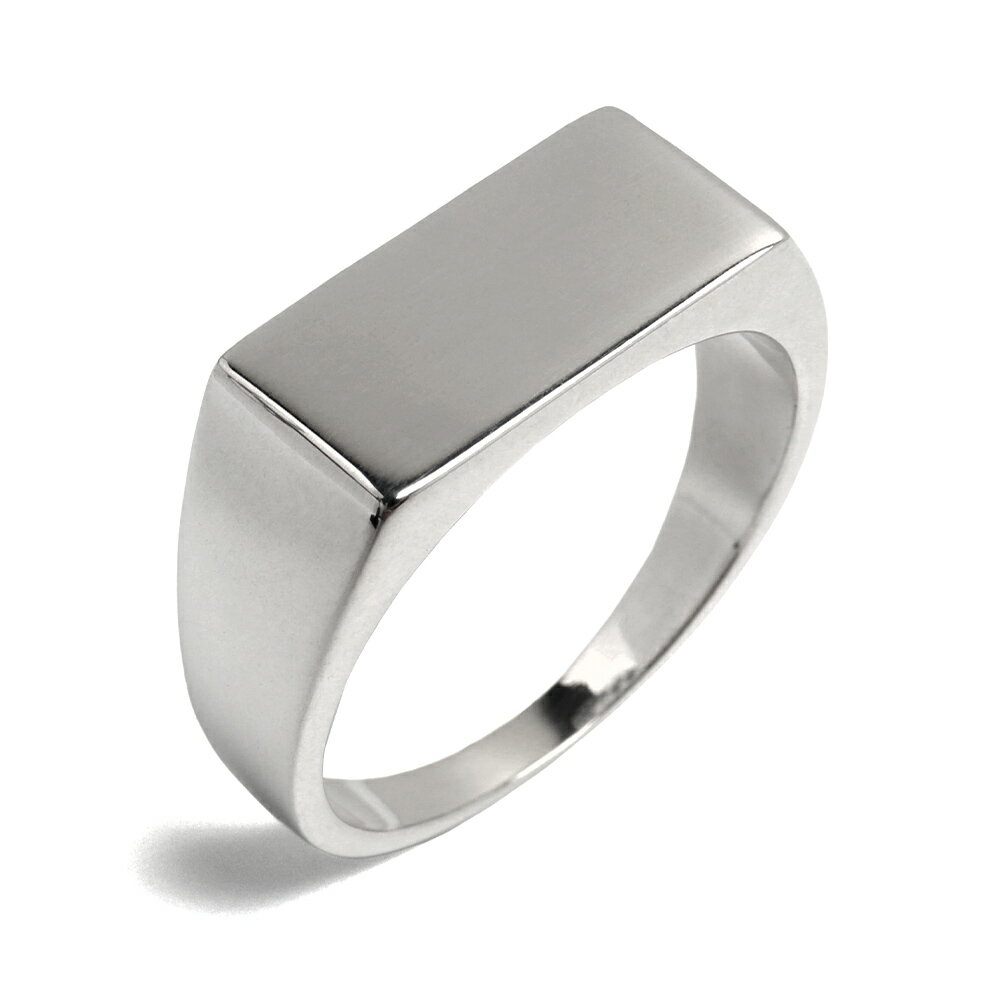 シルバー925 印台リング 細め シグネットリング シルバーリング スタンプリング 細身 シンプル メタル メンズ 男性 金アレ対応(4)