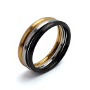 【スーパーSALE 10%OFF 3,300円→2,970円 】3連リング つや消し マットリング レディース 女性 ゴールド 18K GP シルバー ブラック...