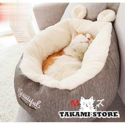 ペットベッド Mサイズ クッション 猫 ベッド 犬猫用 小型犬 寝床 猫 寒さ対策 ふかふか 通年タイプ 大 猫ハウス 防寒 クッション キャットハウス