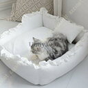 ペットベッド 猫用ベッド エアコン部屋用 ふみふみ猫ベッド 犬 クッション 可愛い モチモチ 綿 冬 2way ふわふわ 暖かい 寒さ対策 通年 洗える