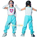 キッズ ダンス衣装 セットアップ チアガール 可愛い 女の子 韓国 ストリート チームお揃い へそ出し 発表会 ゆったり ジャズダンス ステージ衣装 ヒップホッ...