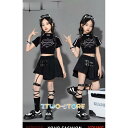 ダンス衣装 女の子 hiphop K-pop 演出服 舞台 団体服 スウェット へそ出し トップス キッズ ステージ衣装 jazz 文化祭 学園祭 HIPHOP...