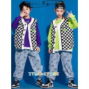 キッズダンス衣装 ヒップホップ セットアップ ダンス衣装 ダンスファッション 男の子 ガールズ Tシャツ ベスト パンツ K-POP 韓国