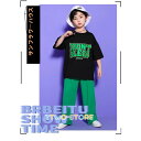 キッズダンス衣装 ヒップホップ Hiphop セットアップ Tシャツ グリーンパンツ ロングパンツ 男の子 女の子 ダンス大会 イベント