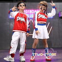 キッズ ダンス衣装 ヒップホップ HIPHOP セットアップ ダンストップス ダンスパンツ 子供 男の子 女の子 ガールズ チア ジャズダンス ステージ衣装 練...
