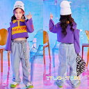 キッズダンス衣装 ヒップホップ セットアップ HIPHOP 子供 韓国子供服 ダンストップス ズボン デニムパンツ 女の子 ステージ衣装 練習着 演出