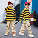 キッズ ダンス衣装 HIPHOP ヒップホップ 子供服 長袖 ダンストップ パンツ ズボン男の子 女の子 チア ジャズダンス 練習着 体操服 ダンスウェア