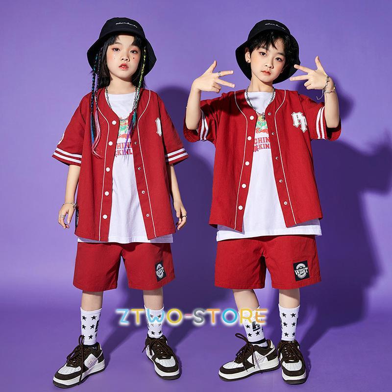 キッズ ダンス衣装 半袖シャツ ハーフパンツ トップス 派手 ダンス発表会 キッズ 女の子 男の子 原宿系 派手 ジャッズ ガールズ パンツ K-POP 韓国