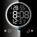 壁掛け時計 デジタル時計 非電波時計 静音 おしゃれ LED 大画面 大数字 発光 見やすい 北欧 時計 かべ掛け時計 かわいい 見やすい 軽い シンプル 静か 30cm