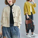 ジャケット コーデュロイシャツ レディース ジャケット トップス 無地 スナップ ショート丈 カジュアル&可愛い ゆったり オシャレ