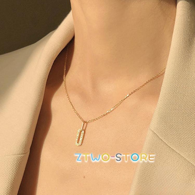 ネックレス レディース ダブルリング 個性 おしゃれ 上品 大人可愛い シンプル 四角 彼女 妻 嫁 娘 女性 誕生日プレゼント 記念日 母の日ギフト