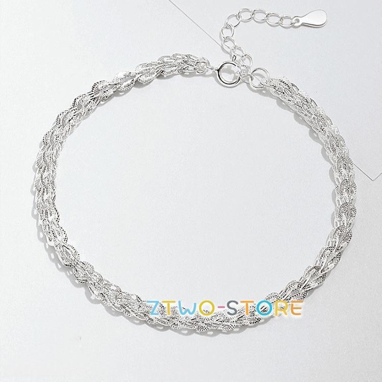 ブレスレット レディース キラキラ 立体 彫り シンプル 重ね付け シルバー925 プラチナ ゴールド 大人可愛い 誕生日プレゼント 母の日ギフト