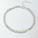 ブレスレット レディース キラキラ 立体 彫り シンプル 重ね付け シルバー925 プラチナ ゴールド 大人可愛い 誕生日プレゼント 母の日ギフト