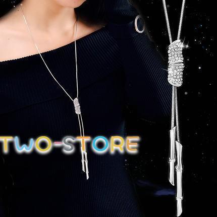 ロングネックレス レディース ラリエット オシャレ 超高級 長さ調節可能 竹 女性 アクセサリー パーティー 母の日ギフト