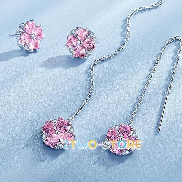 ピアス レディース 30代40代 フラワー 桜 さくら お花 ピンクダイヤ シルバー925 プラチナ仕上げ 春 女性 誕生日プレゼント 母の日ギフト
