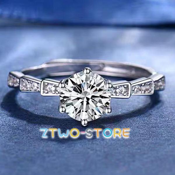 指輪 レディース 一粒ダイヤ 18金RGP 1カラット 大粒 1.0ct 贅沢 CZダイヤモンド オシャレ 18KGP 女性 誕生日プレゼント ギフト