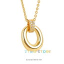 メタルネックレス レディース リング CZ 18kgp シルバー ゴールド シンプル おしゃれ カジュアル プレゼント