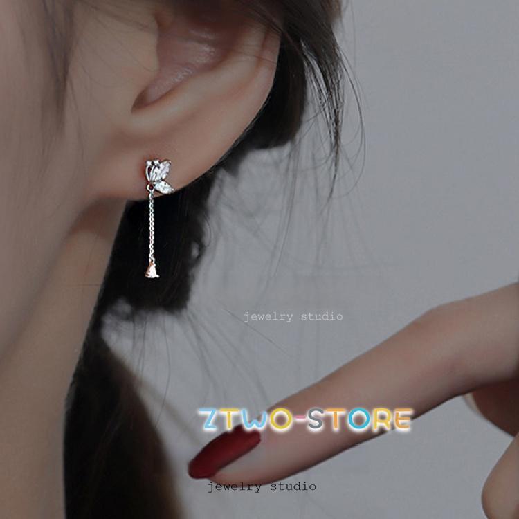 フックピアス レディース 蝶々 揺れる 可愛い チェーン 特別 オシャレ カジュアル シルバー ゴールド 誕生日プレゼント ギフト